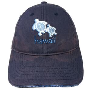 Surfware Baseball Cap Blue One Size Sea Turtle Hawaii Island Names Strapback Hat